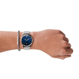 Emporio Armani Luigi Blue Dial Silver Steel Strap Watch For Men - AR11089 Buy Now By Emporio Armani