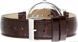 Guess Wafer Quartz White Dial Brown Leather Strap Watch For Men - W70016G2 Buy Now By Guess