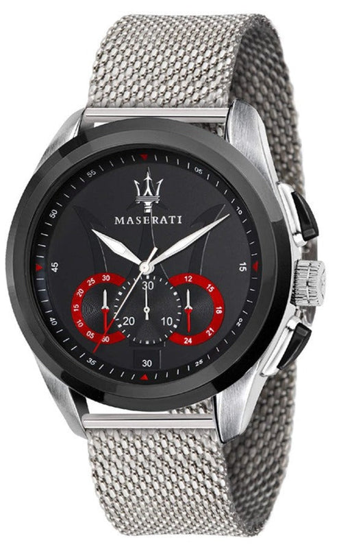 Maserati Traguardo Black Dial Silver Mesh Bracelet Watch For Men - R8873612005 Buy Now By Maserati