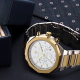 Maserati Stile Chronograph White Dial Two Tone Steel Strap Watch For Men - R8873642009 Buy Now By Maserati
