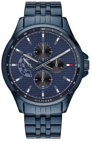 Tommy Hilfiger Shawn Quartz Blue Dial Blue Steel Strap Watch for Men - 1791618 Buy Now By Tommy Hilfiger