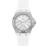 Guess Venus Diamonds White Dial White Rubber Strap Watch for Women - GW0118L3 Buy Now By Guess