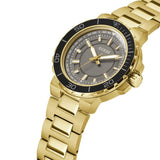 Guess Track Grey Dial Gold Steel Strap Watch for Men - GW0426G2 Buy Now By Guess