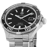 Tag Heuer Aquaracer Caliber 5 Automatic Black Dial Silver Steel Strap Watch for Men - WAK2110.BA0830 Buy Now By Tag Heuer