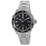 Tag Heuer Aquaracer Caliber 5 Automatic Black Dial Silver Steel Strap Watch for Men - WAK2110.BA0830 Buy Now By Tag Heuer
