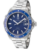Tag Heuer Aquaracer Calibre 5 Automatic Blue Dial Silver Steel Strap Watch for Men - WAK2111.BA0830 Buy Now By Tag Heuer