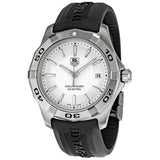 Tag Heuer Aquaracer Caliber 5 White Dial Black Rubber Strap Watch for Men - WAY2111.FT8021 Buy Now By Tag Heuer