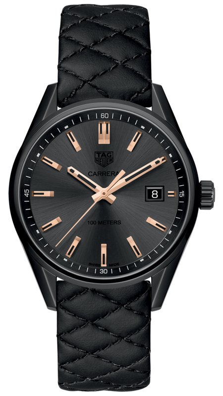 Tag Heuer Carrera Special Edition Black Dial Black Leather Strap Watch for Women - WAR1113.FC6392 Buy Now By Tag Heuer