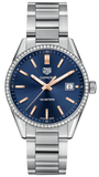 Tag Heuer Carrera Quartz Diamonds Blue Dial Silver Steel Strap Watch for Women - WAR1114.BA0601 Buy Now By Tag Heuer