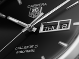Tag Heuer Carrera Calibre 5 Automatic Black Dial Silver Steel Strap Watch for Men - WAR201A.BA0723 Buy Now By Tag Heuer