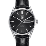 Tag Heuer Carrera Automatic 41mm Black Dial Black Leather Strap Watch for Men - WAR201A.FC6266 Buy Now By Tag Heuer