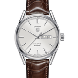 Tag Heuer Carrera Calibre 5 Automatic White Dial Brown Leather Strap Watch for Men - WAR201B.FC6291 Buy Now By Tag Heuer