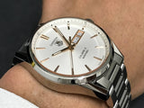 Tag Heuer Carrera Calibre 5 White Dial Silver Steel Strap Watch for Men - WAR201D.BA0723 Buy Now By Tag Heuer