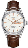 Tag Heuer Carrera Calibre 5 Automatic White Dial Brown Leather Strap Watch for Men - WAR201D.FC6291 Buy Now By Tag Heuer