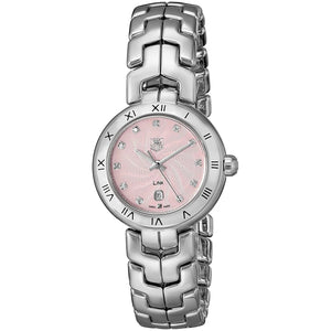 Tag Heuer Link Diamonds Pink Dial Silver Steel Strap Watch for Women - WAT1415.BA0954 Buy Now By Tag Heuer