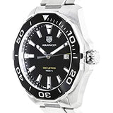 Tag Heuer Aquaracer Quartz Black Dial Silver Steel Strap Watch for Men - WAY101A.BA0746 Buy Now By Tag Heuer