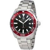 Tag Heuer Aquaracer Black Dial Silver Steel Strap Watch for Men - WAY101B.BA0746 Buy Now By Tag Heuer