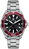Tag Heuer Aquaracer Black Dial Silver Steel Strap Watch for Men - WAY101B.BA0746 Buy Now By Tag Heuer