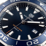 Tag Heuer Aquaracer Quartz Blue Dial Blue Rubber Strap Watch for Men - WAY101C.FC6153 Buy Now By Tag Heuer