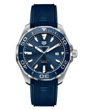 Tag Heuer Aquaracer Quartz Blue Dial Blue Rubber Strap Watch for Men - WAY101C.FC6153 Buy Now By Tag Heuer