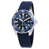 Tag Heuer Aquaracer Quartz Blue Dial Blue Rubber Strap Watch for Men - WAY101C.FC6153 Buy Now By Tag Heuer