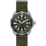 Tag Heuer Aquaracer Black Dial Khakhi Green NATO Strap Watch for Men - WAY101E.FC8222 Buy Now By Tag Heuer