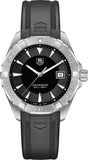 Tag Heuer Aquaracer Caliber 5 Automatic Black Dial Black Rubber Strap Watch for Men - WAY2113.FT8021 Buy Now By Tag Heuer