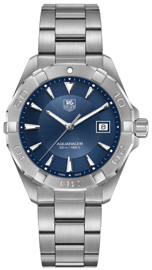 Tag Heuer Aquaracer Quartz Blue Dial Silver Steel Strap Watch for Men - WAY1112.BA0928 Buy Now By Tag Heuer
