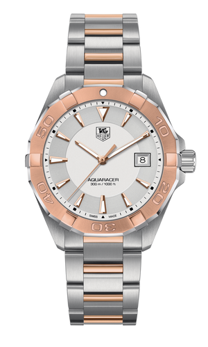Tag Heuer Aquaracer Quartz White Dial Silver Strap Watch for Men - WAY1150.BD0911 Buy Now By Tag Heuer