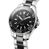 Tag Heuer Aquaracer Quartz Black Dial Two Tone Steel Strap Watch for Men - WAY131A.BA0913 Buy Now By Tag Heuer