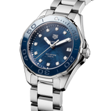 Tag Heuer Aquaracer Diamonds Blue Dial Silver Steel Strap Watch for Women - WAY131L.BA0748 Buy Now By Tag Heuer