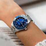 Tag Heuer Aquaracer Diamonds Blue Dial Silver Steel Strap Watch for Women - WAY131L.BA0748