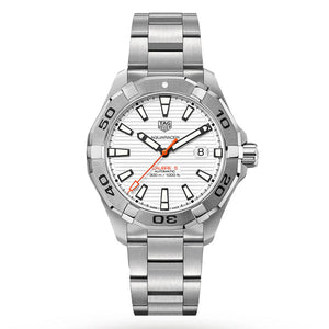 Tag Heuer Aquaracer Calibre 5 Automatic White Dial Silver Steel Strap Watch for Men - WAY2013.BA0927 Buy Now By Tag Heuer