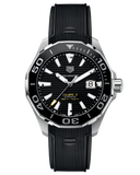 Tag Heuer Aquaracer Calibre 5 Automatic Black Dial Black Rubber Strap Watch for Men - WAY201A.FT6142 Buy Now By Tag Heuer