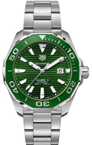 Tag Heuer Aquaracer Green Dial Watch for Men - WAY201S.BA0927 Buy Now By Tag Heuer