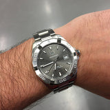Tag Heuer Aquaracer Automatic Anthracite Grey Dial Silver Steel Strap Watch for Men - WAY2113.BA0928 Buy Now By Tag Heuer