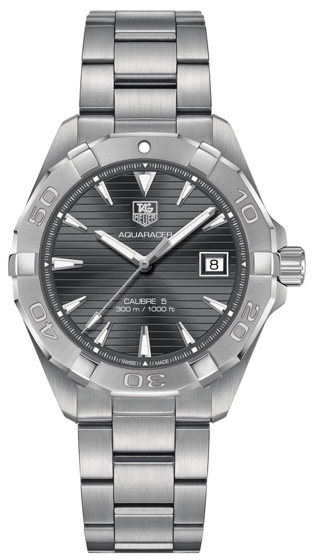 Tag Heuer Aquaracer Automatic Anthracite Grey Dial Silver Steel Strap Watch for Men - WAY2113.BA0928 Buy Now By Tag Heuer