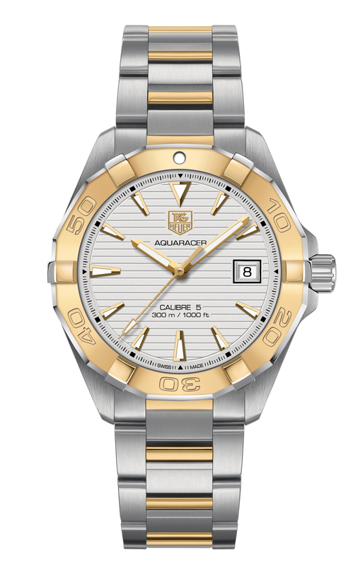 Tag Heuer Aquaracer Automatic White Dial Two Tone Steel Strap Watch for Men - WAY2151.BD0912 Buy Now By Tag Heuer