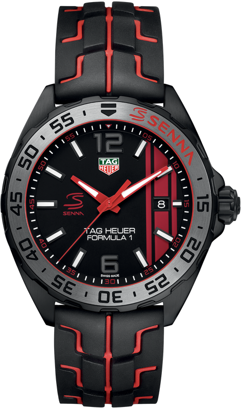 Tag Heuer Formula 1 Senna Special Edition Black Dial Two Tone Rubber Strap Watch for Men - WAZ1014.FT8027 Buy Now By Tag Heuer