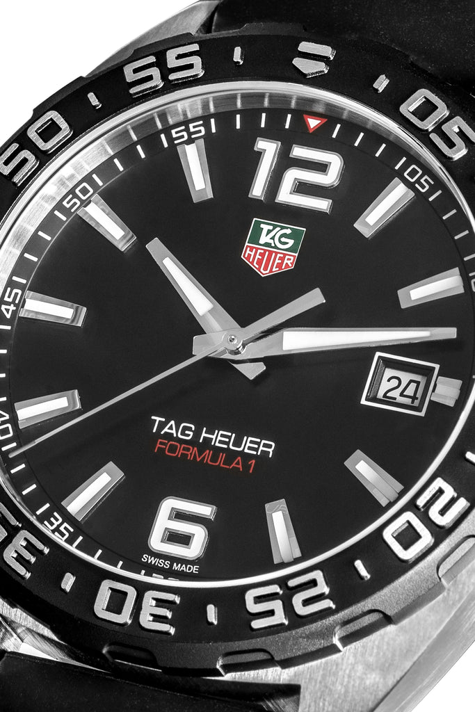 Tag Heuer Formula 1 Quartz Black Dial Black Rubber Strap Watch for Men - WAZ1110.FT8023 Buy Now By Tag Heuer