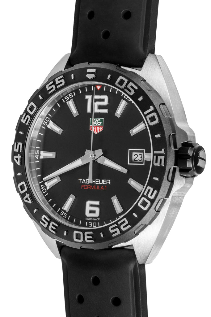 Tag Heuer Formula 1 Quartz Black Dial Black Rubber Strap Watch for Men - WAZ1110.FT8023 Buy Now By Tag Heuer