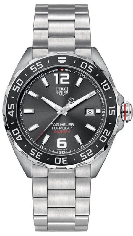 Tag Heuer Formula 1 Calibre 5 Chronograph Anthracite Dial Silver Steel Strap Watch for Men - WAZ2011.BA0842 Buy Now By Tag Heuer