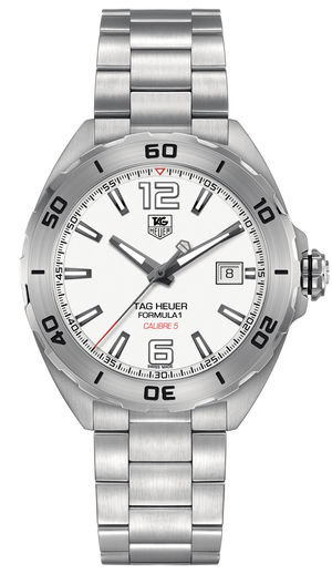 Tag Heuer Formula 1 Calibre 5 Automatic White Dial Silver Steel Strap Watch for Men - WAZ2114.BA0875 Buy Now By Tag Heuer