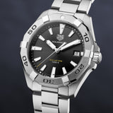 Tag Heuer Aquaracer Black Dial Silver Steel Strap Watch for Men - WBD1110.BA0928 Buy Now By Tag Heuer