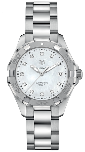 Tag Heuer Aquaracer Diamonds Mother of Pearl Dial Silver Steel Strap Watch for Women - WBD131B.BA0748 Buy Now By Tag Heuer
