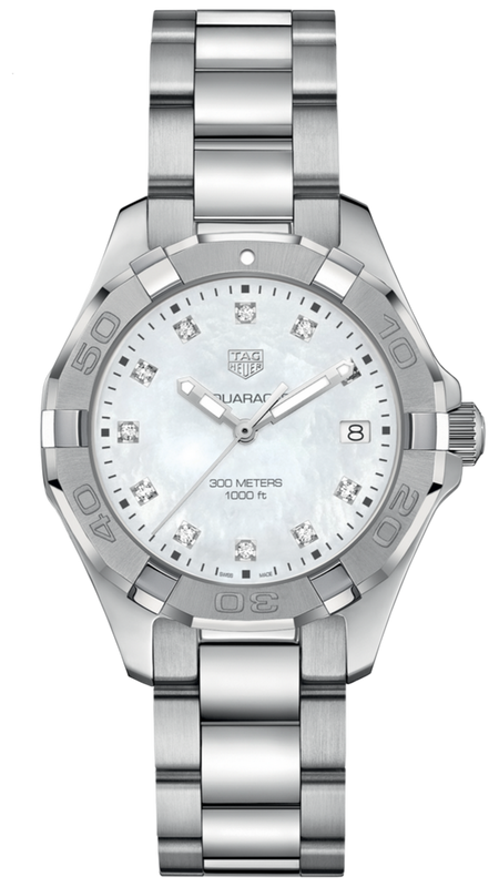 Tag Heuer Aquaracer Diamonds Mother of Pearl Dial Silver Steel Strap Watch for Women - WBD131B.BA0748 Buy Now By Tag Heuer
