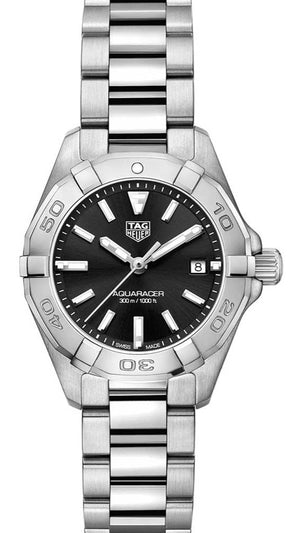 Tag Heuer Aquaracer Quartz Black Dial Silver Steel Strap Watch for Women - WBD1410.BA0741 Buy Now By Tag Heuer