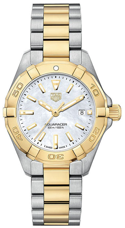 Tag Heuer Aquaracer Mother of Pearl Dial Two Tone Steel Strap Watch for Men - WBD1420.BB0321 Buy Now By Tag Heuer