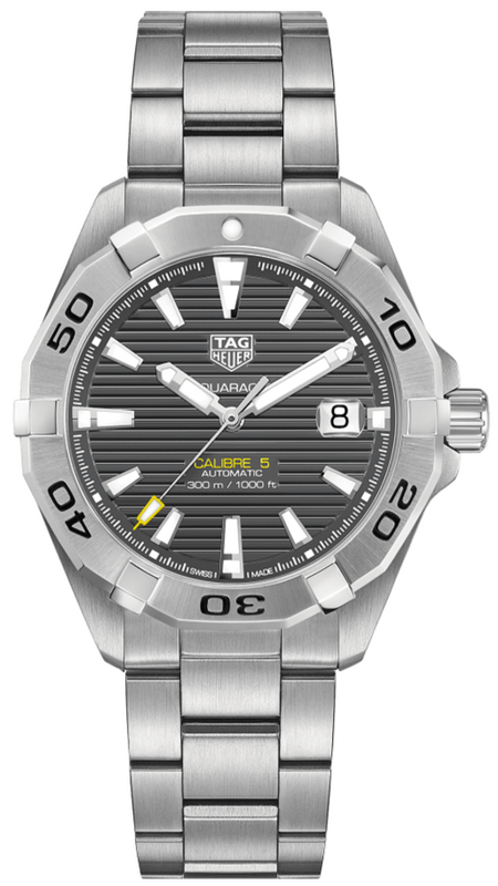 Tag Heuer Aquaracer Calibre 5 Grey Dial Silver Steel Strap Watch for Men - WBD2113.BA0928 Buy Now By Tag Heuer