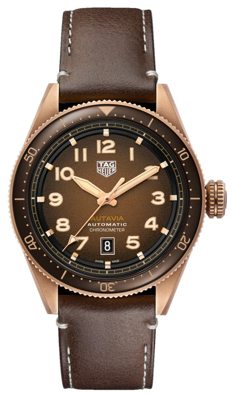 Tag Heuer Autavia Brown Dial Brown Leather Strap Watch for Men - WBE5191.FC8276 Buy Now By Tag Heuer